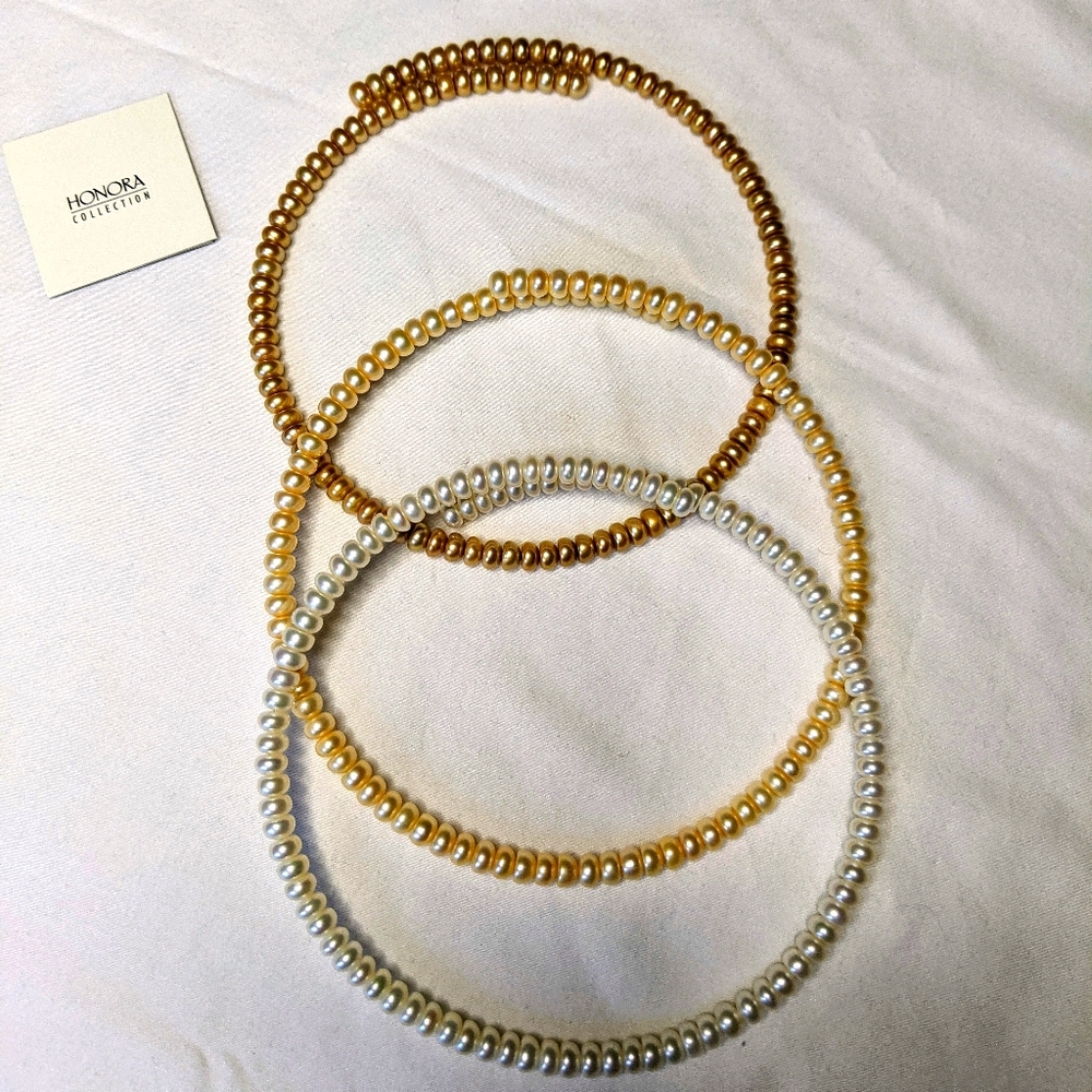 Honora color pearl necklace set